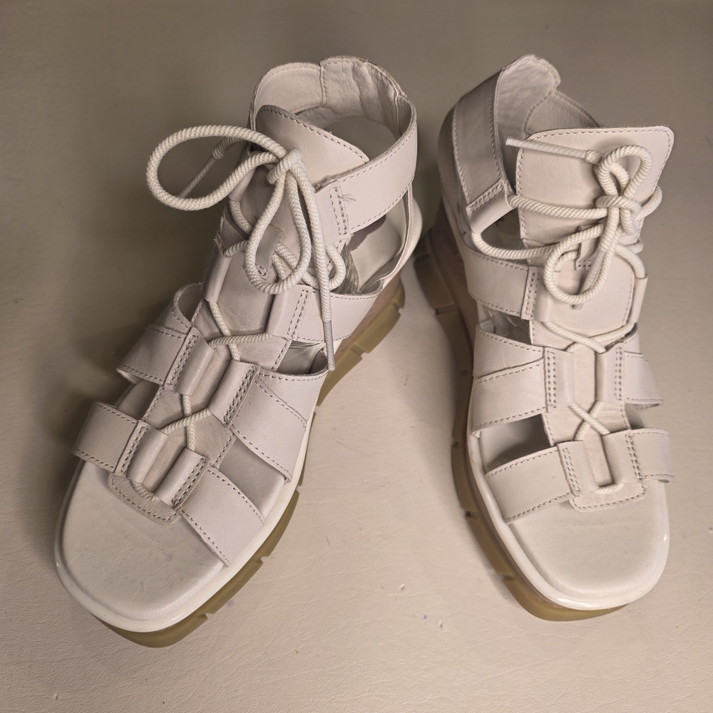 Sorel Cream Platform Gladiator Sandals